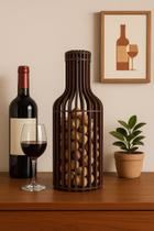 Porta Rolha de Vinho Garrafa Mesa Decorativa 30 cm