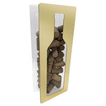 Porta Rolhas Acrílico Espelhado Luxo Decoração Sofisticada Vinho Guarda Memórias Porta Rolhas Acrílico Espelhado Luxo Decoração Sofisticada Vinho Guarda Memórias