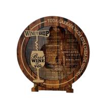 Porta Rolhas De Vinho e Espumante Quadro De Parede ou Mesa Redondo Decorativo MDF