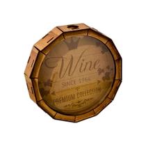Porta Rolhas De Vinho e Espumante Quadro De Parede Redondo Decorativo Madeira MDF Porta Rolhas De Vinho e Espumante Quadro De Parede Redondo Decorativo Madeira MDF