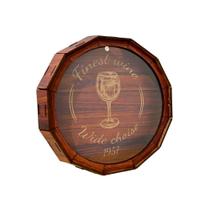 Porta Rolhas De Vinho e Espumante Quadro De Parede Redondo Decorativo Madeira MDF Porta Rolhas De Vinho e Espumante Quadro De Parede Redondo Decorativo Madeira MDF