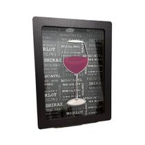 Porta Rolhas De Vinho e Espumante Quadro De Parede Retangular Decorativo MDF