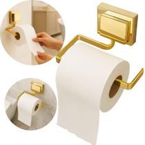 Porta Rolo De Papel Higiênico Arthi Dourado Com Fixação Adesiva Dupla Face 3m Porta Rolo De Papel Higiênico Arthi Dourado Com Fixação Adesiva Dupla Face 3m