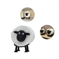 Porta Rolo De Papel Higiênico Ovelha Decorativa 3D Organizador De Banheiro Criativo e Divertido Suporte De Mesa -