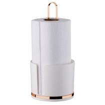 Porta Rolo De Papel Toalha Detalhe Rosé Gold Suporte Organizador Para Mesa Cozinha Bancada Eleganza