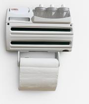 Porta Rolo E Condimento 7 Em 1 Papel Toalha Alumínio Cor Branco Liso