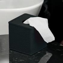 Porta Rolo Papel Higienico Redondo ou Quadrado Branco ou Preto