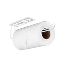 Porta Rolo Papel Toalha Armário Cozinha C/ Adesivo Branco