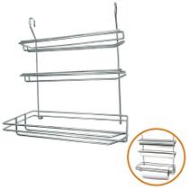 Porta Rolo Triplo Serrilhado Arapuxe Cromado