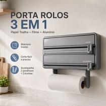 Porta Rolos 3 Em 1 Papel Toalha Filme E Alumínio Porta Rolos 3 Em 1 Papel Toalha Filme E Alumínio