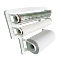 Porta Rolos Papel Toalha Aluminio Suporte Cozinha Triplo De Parede - Branco - A Colorida