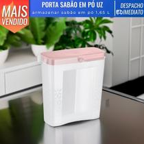 Porta Sabão em Pó de Plástico C/ Dosador Econômico 1,65 Litros - Uz Utilidades