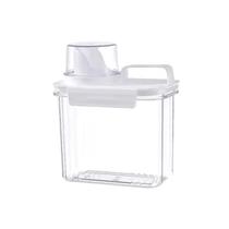 Porta Sabão em Pó Dispenser Acrílico para Sabão Líquido, Amaciante, Hermético com Copo Dosador e Trava 1,1L Maxx