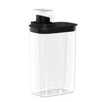 Porta Sabão em Pó/Líquido Amaciante Produto de Limpeza Tampa Medidora Bico Dosador Prático Vedação Hermética 2,3L - OU