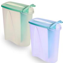 Porta sabão em pó Plasútil 1kg Alta qualidade Fechamento seguro Preservação do sabão em pó