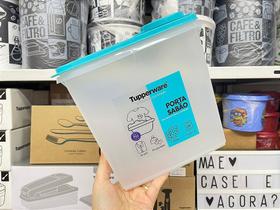 Porta Sabão Multiúso Tupperware 2kg - Transparente e Azul