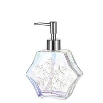 Porta Sabonete De Vidro Snowflake Xmas 290ml