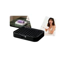 Porta Sabonete Drenante Antimofo Com Grade Removível Base Antiderrapante Organizador Banheiro Moderno -