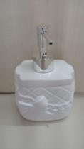 Porta Sabonete Fofinho Liquido Dispenser Lavabo Elegante Decoração Banheiro Em Porcelana Luxo