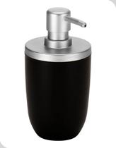 Porta Sabonete Líquido 500ml Preto e Prata Arthi Porta Sabonete Líquido 500ml Preto e Prata Arthi