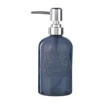 Porta Sabonete Liquido Álcool Gel Vidro Luxo 490ml Cinza