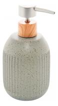 Porta Sabonete Liquido Ceramica Granilite Lines 430ml Cinza