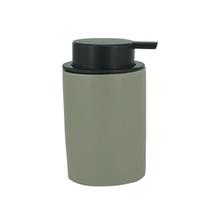 Porta sabonete liquido de ceramica bege e preto