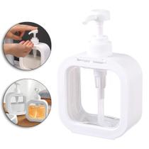 Porta sabonete liquido de plastico quadrado 300ml