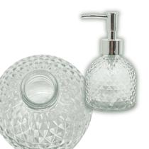 Porta Sabonete Líquido de Vidro Abacaxi 220ml para Lavabo: Elegância e Praticidade no Banheiro