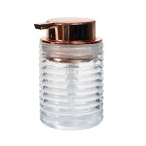 Porta Sabonete Liquido de Vidro Gold Rose 300ml Porta Sabonete Liquido de Vidro Gold Rose 300ml