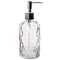 Porta sabonete líquido de vidro texturizado 360 ml