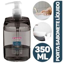 Porta Sabonete Líquido Dispenser Fumê 350ml - Alta Qualidade Design Moderno