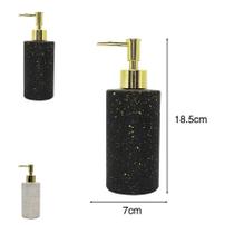 Porta Sabonete Liquido Dispenser Preto Banheiro Vidro 350ml