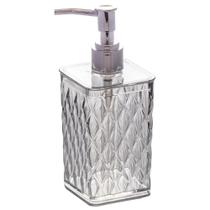 Porta Sabonete Líquido e Álcool Gel de Plástico Cristal Glamour Incolor Plasutil ref.14220