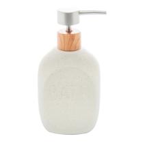 Porta Sabonete Líquido em Cerâmica Granilite Bath Branco 430ml - Lyor