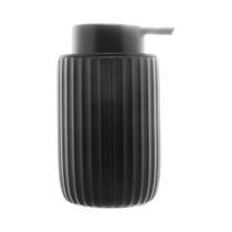 Porta Sabonete Liquido em Cerâmica Lavabo Preto 300ml - Lyor