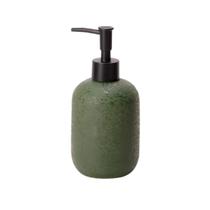 Porta Sabonete Líquido Em Cerâmica Verde Dispenser Banheiro