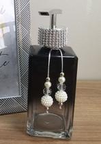 Porta Sabonete Líquido Hidratante Dispenser Saboneteira Organizador Para Banheiro Lavabo Pia-Decoração Casa- Válvula Luxo Preto Degradê e Prata Porta Sabonete Líquido Hidratante Dispenser Saboneteira Organizador Para Banheiro Lavabo Pia-Decoração Casa- Válvula Luxo Preto Degradê e Prata