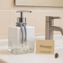 Porta Sabonete Liquido Lavabo De Vidro Cubo Para Banheiro 250ml Luxo