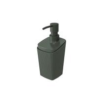 Porta Sabonete Líquido New Square 350ml Flora Verde Coza Porta Sabonete Líquido New Square 350ml Flora Verde Coza