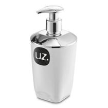 Porta Sabonete Liquido Premium Branco Metalizado 16Cm Millenium Porta Sabonete Liquido Premium Branco Metalizado 16Cm Millenium