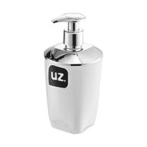 Porta Sabonete Líquido Premium Metalizado Branco UZ Porta Sabonete Líquido Premium Metalizado Branco UZ