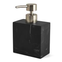 Porta-sabonete liquido preto marmorizado mart