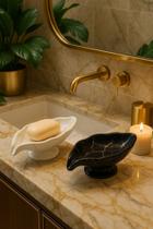 Porta Sabonete Luxo Em Cerâmica Mármore Para Banheiros Refinados E Decoração De Lavabos Modernos Porta Sabonete Luxo Em Cerâmica Mármore Para Banheiros Refinados E Decoração De Lavabos Modernos