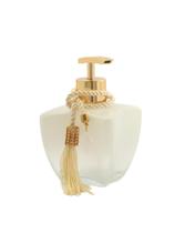 Porta Sabonete Luxo Vidro Estrela Branco 280ml C/ Válvula Saboneteira e Enfeite Decorativo