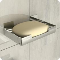 Porta Sabonete Para Banheiro Saboneteira Inox Adesivo ELG