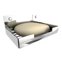 Porta Sabonete Para Banheiro Saboneteira Inox Parede ELG