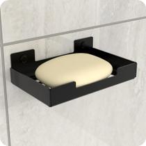 Porta Sabonete Para Banheiro Saboneteira Parede Preto ELG