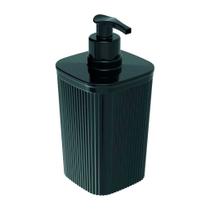 Porta sabonete plastico preto dispenser detergente sabão liquido cozinha banheiro lavabo Plasutil