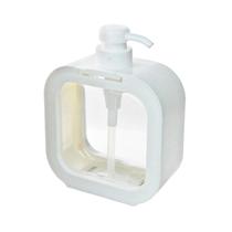 Porta sabonete quadrado líquido de plástico 300ml - Porta sabonete quadrado líquido de plástico 300ml -